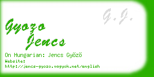 gyozo jencs business card