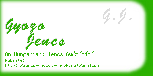 gyozo jencs business card
